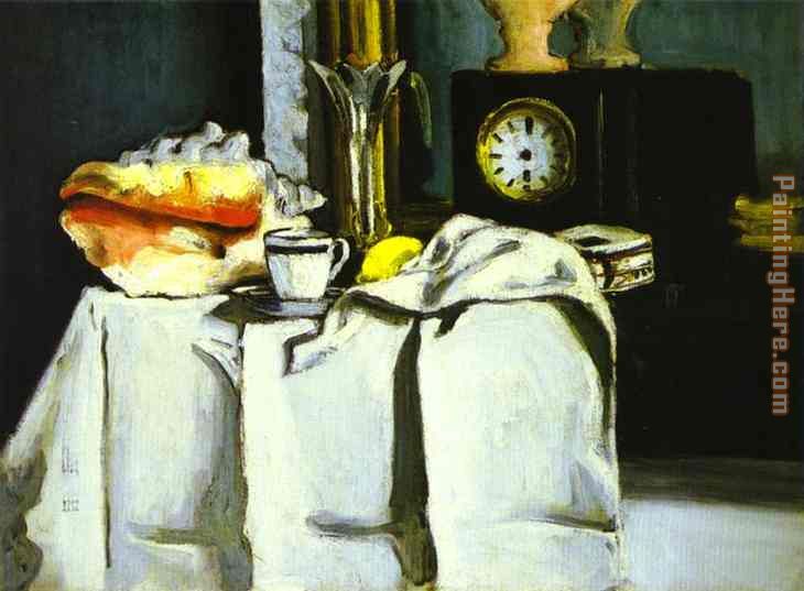 The Black Clock painting - Paul Cezanne The Black Clock art painting